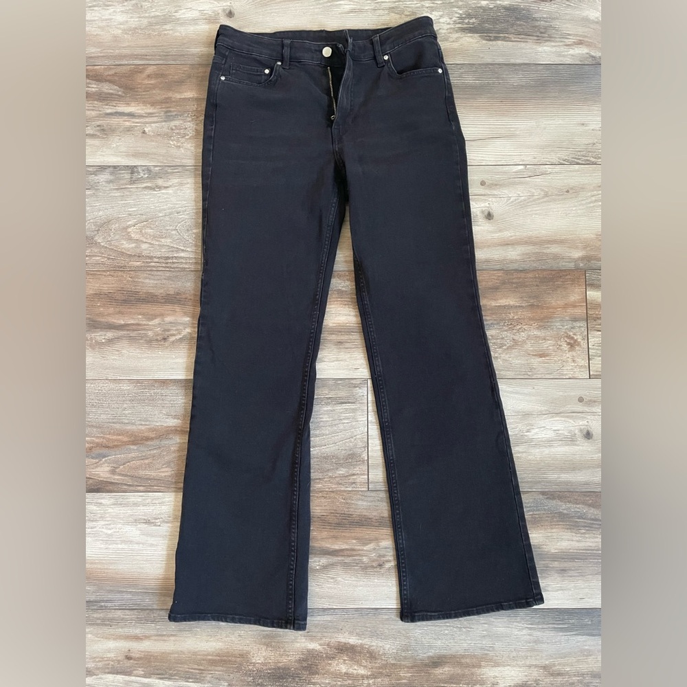 H&M black high waisted Boot Cut Jeans